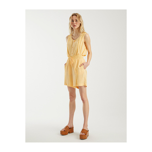 BGN Viscose Women's <b>Shorts</b> with Elastic Waist & <b>Tasseled</b> Detail Model S23N553 - Product Image 1