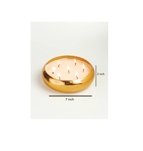 Décoration Design de luxe Bol à fleurs Design moderne Couleur or Finition élégante urli en laiton pour la décoration de fête - Product Image 1