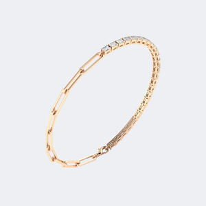 Pulsera de Diamantes con Corte Esmeralda de 2.60CTW, Diamantes Cultivados en Laboratorio, Color D E F, Claridad VVS VS, Oro Blanco, Oro Rosa, Joyería para Mujer - Product Image 6
