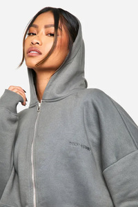 Sudadera con Capucha Premium Estampada para Mujer 2025, Algodón Grueso, Logotipo Personalizado, Ropa Urbana, Bordado Frontal, Resistente al Viento y Transpirable - Product Image 4