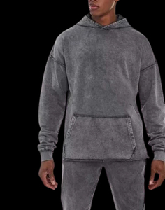 Chándal de Diseño Personalizado con Capucha y Logotipo Personalizado para Hombre, Color Sólido, Nuevo Modelo 2025 - Product Image 3