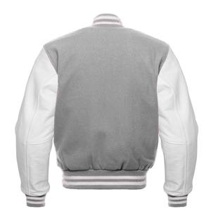 แจ็คเก็ตเบสบอลวิทยาลัยคุณภาพสูง แจ็คเก็ตเลตเตอร์แมนปักลายเชนิลล์ แจ็คเก็ตหนังวาร์ซิตี้สำหรับผู้ชาย - Product Image 5