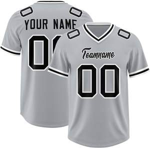 Camisetas de fútbol personalizadas OEM, manga de malla de poliéster de secado rápido, rayas, logotipo del equipo, números, uniforme sublimado para jugadores de talla grande - Product Image 6