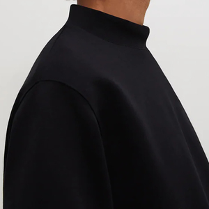 Men's 100% Heavy Cotton Fleece Blank <b>Crewneck</b> Oversized Drop Shoulder Crew Neck Streetwear Custom logo Pullover Sweatshirt wear - Product Image 5