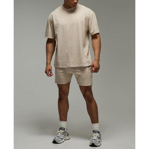 Pantalones cortos de algodón 100% personalizados para hombre, conjuntos de 2 piezas transpirables para el verano, opciones de talla grande disponibles, precio de fábrica al por mayor - Product Image 4