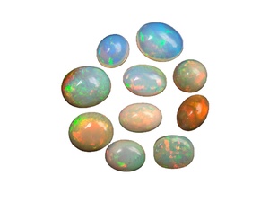 Piedra preciosa de ópalo de fuego de forma ovalada etíope Natural 100% a granel, corte de cabujón, joyería suelta, fabricación de piedra natal, venta a granel - Product Image 2