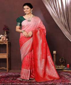 ส่าหรีผ้าซาตินที่มีเสน่ห์ด้วยการประดับมุกเพิ่มความหรูหราให้กับทุกโอกาสเสื้อผ้าเครื่องแต่งกาย - Product Image 1