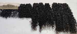 Meilleure qualité indien naturel non transformé bouclés Remy Extensions de cheveux cuticules alignés 100% lisse longue durée - Product Image 5