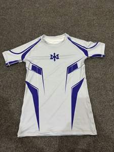 Chemises de compression à manches courtes pour hommes adultes, coupe ajustée, motif 3D, respirantes, protection contre les éruptions cutanées, vêtements de fitness, BJJ MMA, couture tissée - Product Image 5