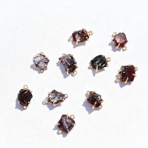 925 argent Sterling Double boucle broche réglage bricolage fabrication de bijoux connecteur Rhodium en vrac en gros rugueux pendentifs fins breloques - Product Image 1