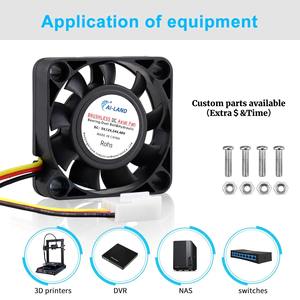 Ventola a Flusso Assiale 7000RPM Mini DC Brushless 40x40x7mm 6.5CFM per Raffreddamento Applicazioni Automotive e IoT OEM/ODM 5V/12V/24V - Product Image 4