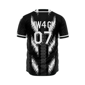 เสื้อเบสบอลผู้ชายแบบสั่งทำพิเศษ ติดกระดุมเต็มตัว ชุดกีฬาระบายอากาศ แห้งเร็ว ซับเหงื่อ ป้องกันแบคทีเรีย พร้อมโลโก้สั่งทำ - Product Image 2