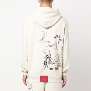 Suministro directo de fábrica Nuevo diseño Hombres Sudadera con capucha desgastada Estilo básico Hombres de moda Sudadera con capucha desgastada - Product Image 4