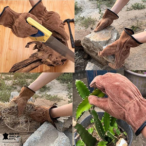Guantes de trabajo duraderos de piel de vaca OEM con aislamiento térmico y características de protección anticorte para deportes de esquí y trabajo al aire libre - Product Image 6