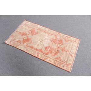 พรมวินเทจขนาดเล็ก, พรมตุรกีขนาด 2.2x4.2 ฟุต, พรมขนสัตว์ลายพรางสีส้ม - Product Image 2