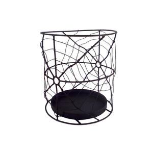 Porte-bougie chauffe-plat en métal de conception unique couleur noire décorative de noël pour la maison mariage décor d'éclairage de table de noël fait à la main - Product Image 1