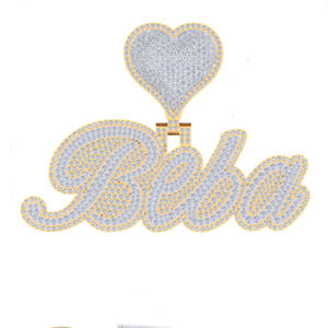 Colgante de Diamante Cultivado en Laboratorio, Plata de Ley, Color E, Corte Brillante, VVS2, Lujo, Alta Claridad, Clásico, para Mujer - Product Image 2