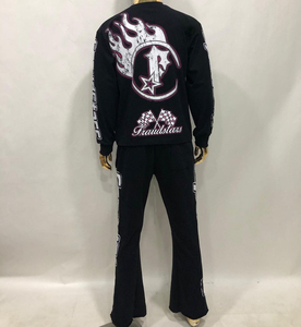 Haute qualité 100% coton hiver antistatique 2 pièces survêtement ensemble de survêtement avec pantalon de survêtement imprimé et sweat à capuche pour hommes - Product Image 2