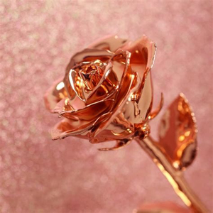 Venta caliente Decorativo 24K Oro Rosa Fabuloso Diseño Hogar Decorativo 24K Oro Rosa Material de metal de primera calidad Rosa para la venta - Product Image 6