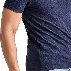 Camiseta de algodón 100% para hombre, estampada Camiseta holgada al por mayor, camiseta sencilla de verano de manga corta de algodón y poliéster para hombre de Color sólido - Product Image 6