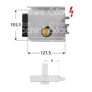 BLOQUEO CERRADURA ELECTRICA 12 V. a. C. Cilindro fijo doble Sin botón El cerrojo de seguridad operado manualmente garantiza el - Product Image 1