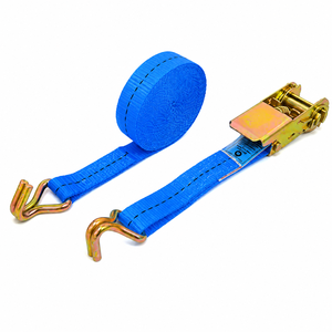 Durable 25mm Premium Polyester Ratchet Tie Strap Double-J Hooks CE Certified for Light Duty Cargo <b>Securing</b> <b>Equipment</b> - Product Image 6