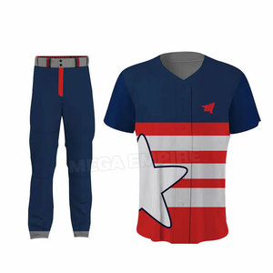 Nouveauté Ensemble de maillot de baseball pour homme Tissu confortable et respirant Meilleur uniforme Adultes Taille plus Vente Vêtements de sport de basketball - Product Image 1