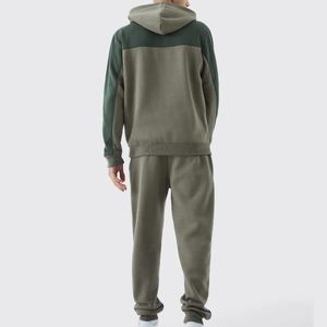 Ensemble de survêtement décontracté pour homme à capuche, grande taille, 100% coton, respirant, vêtements de jogging et d'entraînement, imprimé tendance, vente chaude pour l'hiver - Product Image 5