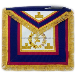Mark Grand Apron Premium Quality Embroidery Regalia <b>Adjustable</b> Belt Durable Fabric Custom Wholesale Supply - Product Image 1