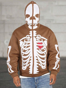 Sweat à capuche pour homme imprimé avec fermeture éclair avec impression personnalisée Sweat à capuche polaire confortable pour homme Sweat à capuche 100% coton - Product Image 2