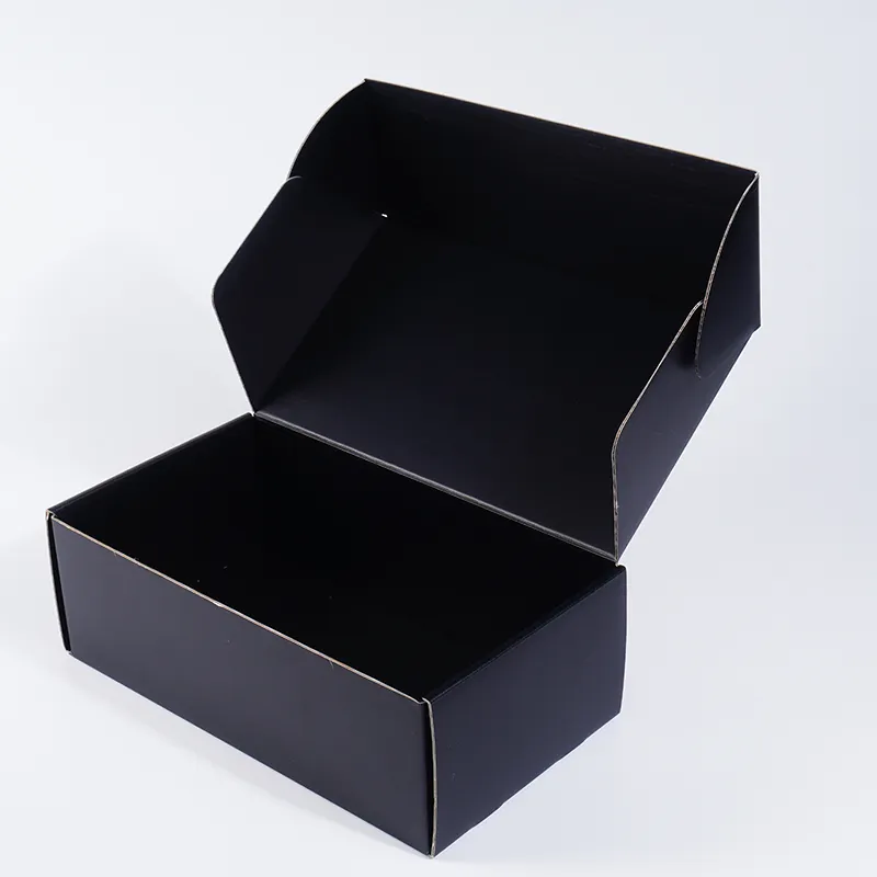 Custom Luxury Matte Black E Commerce Clothing Underwear Postal Carton Packaging Mailer Boxes
