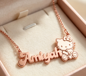<span class=keywords><strong>Collana</strong></span> con Ciondolo Personalizzato con Nome <span class=keywords><strong>in</strong></span> Stile Cartoon, <span class=keywords><strong>in</strong></span> <span class=keywords><strong>Acciaio</strong></span> <span class=keywords><strong>Inossidabile</strong></span> Placcato Oro, <span class=keywords><strong>Collana</strong></span> con Iniziale alla Moda - Product Image 6