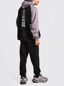 Conjuntos de chándal personalizados para hombre, ropa de entrenamiento, forro polar de algodón con capucha regular, chándal bordado en 3D, conjunto de 2 uds a baja velocidad - Product Image 3