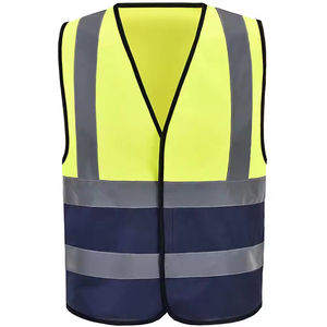 Gilet de sécurité réfléchissant haute visibilité en polyester/coton de haute qualité 2025/2026, vert/jaune, logo personnalisé, pour agent de sécurité hivernal - Product Image 3