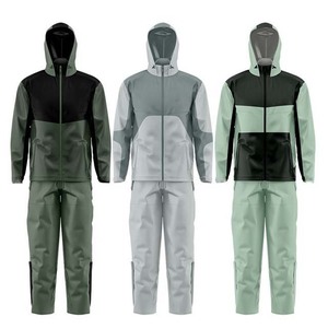 Personnalisé 450g Imperméable Hommes Coupe-Vent Sportswear Veste À Capuche Coupe-Vent Broderie Patchwork Mode Couverture De Pluie Extérieure - Product Image 2