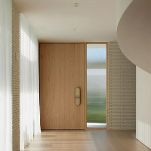 Portes pivotantes <span class=keywords><strong>en</strong></span> bois de chêne blanc pour maisons, porte d'entrée principale <span class=keywords><strong>en</strong></span> bois massif de style américain avec <span class=keywords><strong>kit</strong></span> de cadre - Product Image 3