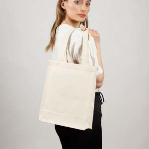 <b>Medium</b> Heavy Cotton Tote <b>Bag</b> TF210 Recyclable Multipurpose Shopping Canvas <b>Bag</b> Heat Transfer Letter for Daily Use Advertising - Product Image 4
