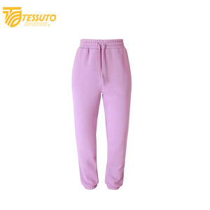 Pantalon décontracté pour femme, hiver, dentelle, perles, respirant, écologique, fermeture à cordon, taille mi-haute, devant plat, jambe droite - Product Image 2