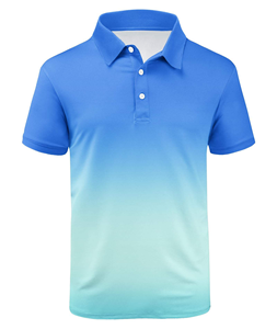 custom gradient <b>polo</b> <b>shirts</b> sublimated design front and back view men fashion <b>polo</b> <b>shirt</b> with embroidery moisture wicking - Product Image 5