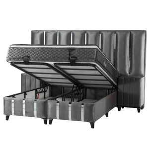 ชุดเฟอร์นิเจอร์ฐานเตียงนอนสีขาวแบบปรับได้คุณภาพสูงสไตล์ยุโรปทันสมัยสินค้าขายดีสำหรับห้องนอนบ้านสุดหรูประหยัด - Product Image 1