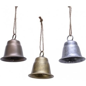 Campana de Navidad multicolor, accesorios de decoración festiva, campanas de Metal colgantes de tela, muñeco de nieve, decoración del hogar, alta calidad - Product Image 3