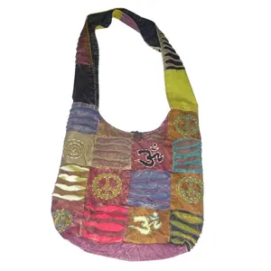 最新系列民族刺绣拼布嬉皮士波西米亚复古传统风格手提包旅行购物单肩包
