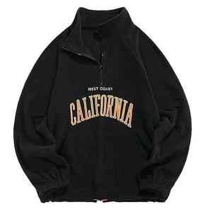 Pull à capuche en molleton à fermeture éclair sur le devant, en coton 100 %, taille plus, pour homme, personnalisé - Product Image 1