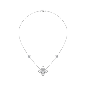 Collar de diamantes cultivados en laboratorio Floral fino de lujo elegante 950 colgante de platino personalizable joyería IGI de moda para mujer regalo bajo MOQ - Product Image 1