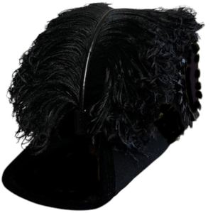 Chapeau d'officier de la Ligne des Chevaliers Templiers, entièrement noir, avec plumes, excellente qualité et ajustements personnalisés - Product Image 3