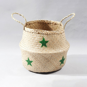 Seagrass toys storage <b>baskets</b> organizer eco-friendly sea grass straw <b>basket</b> for organising items - Product Image 3