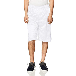 Pantalones cortos de malla de calle alta con logotipo personalizado de mejor estilo MOQ bajo Patrón sólido Tela de estambre Venta en línea por fabricante de Pakistán - Product Image 1