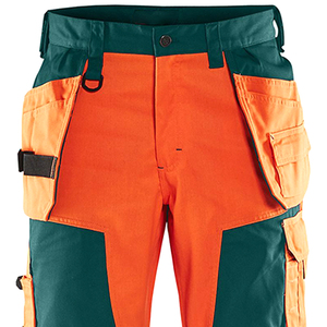 กางเกงผ้าใบกันน้ำสะท้อนแสงสำหรับงานก่อสร้างแบบ Hi-Vis คุณภาพสูง บริการ OEM - Product Image 2