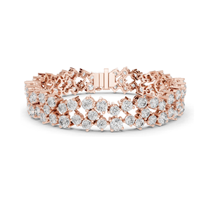 Pulsera de Diamantes Cultivados en Laboratorio de 14.45 CT, Diamantes VVS-VS-EF CVD, Oro de 10KT, 14KT, 18KT y Plata 925, Oro Rosa, Amarillo, Blanco - Product Image 3