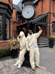 เสื้อฮู้ดดี้ผู้ชายทรงครอป OEM คุณภาพดีที่สุด 400 กรัม ผ้าฝ้ายออร์แกนิค 100% หนานุ่ม ทรงโอเวอร์ไซส์ สไตล์สตรีทแวร์ - Product Image 2